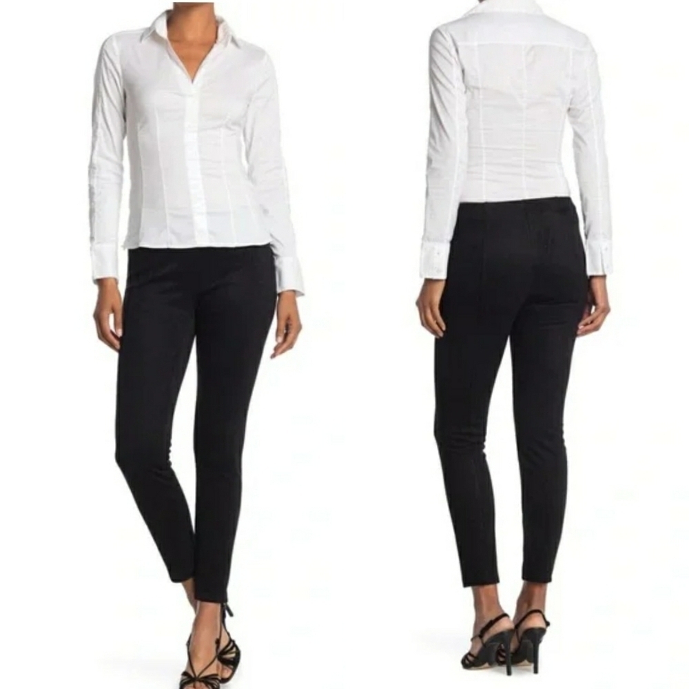 T Tahari Women's Black Tummy Control Modal Leggings, Pants Size XSmall.